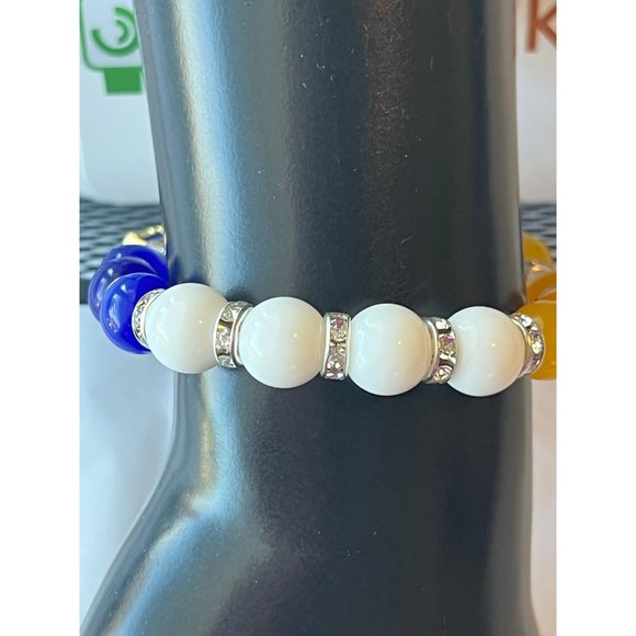 Sigma Gamma Rho Bling Natural Agate Soror Charm Bracelet - Picture 5 of 11